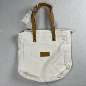 NWT Cozy Earth Bamboo Canvas Tote Bag White